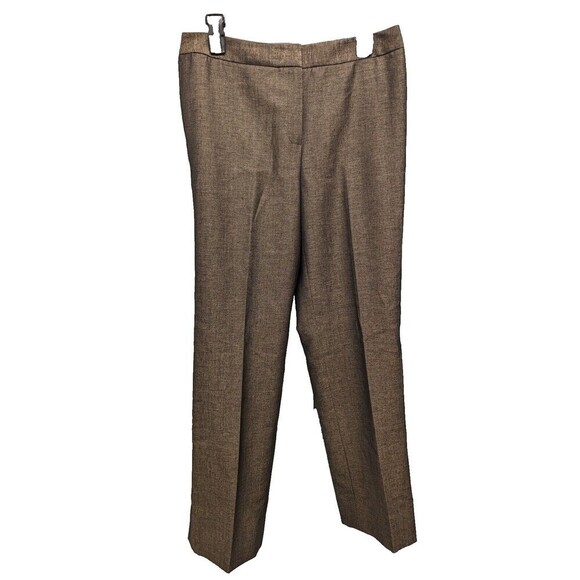 $598 Lafayette 148 NY‎ Menswear Straight Leg Dress Work Dress Pants Size 10 - Picture 1 of 4